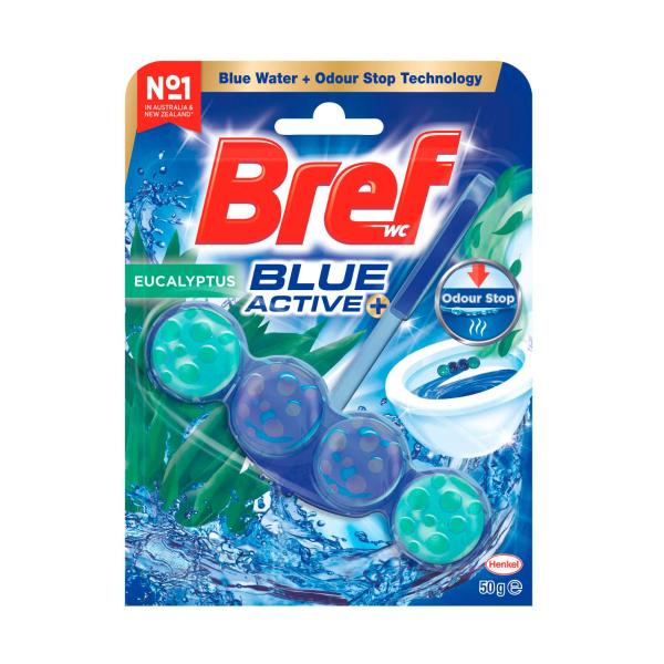 BREF BLUE ACTIVE RIMBLOCK EUCALYPTUS TOILET CLEANER 50G