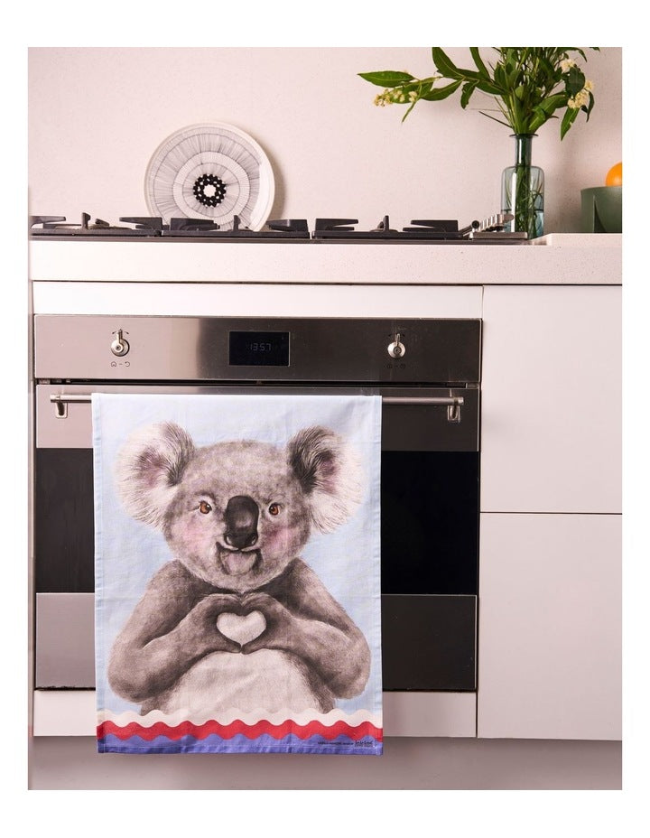 I Heart Koala Tea Towel in Multi