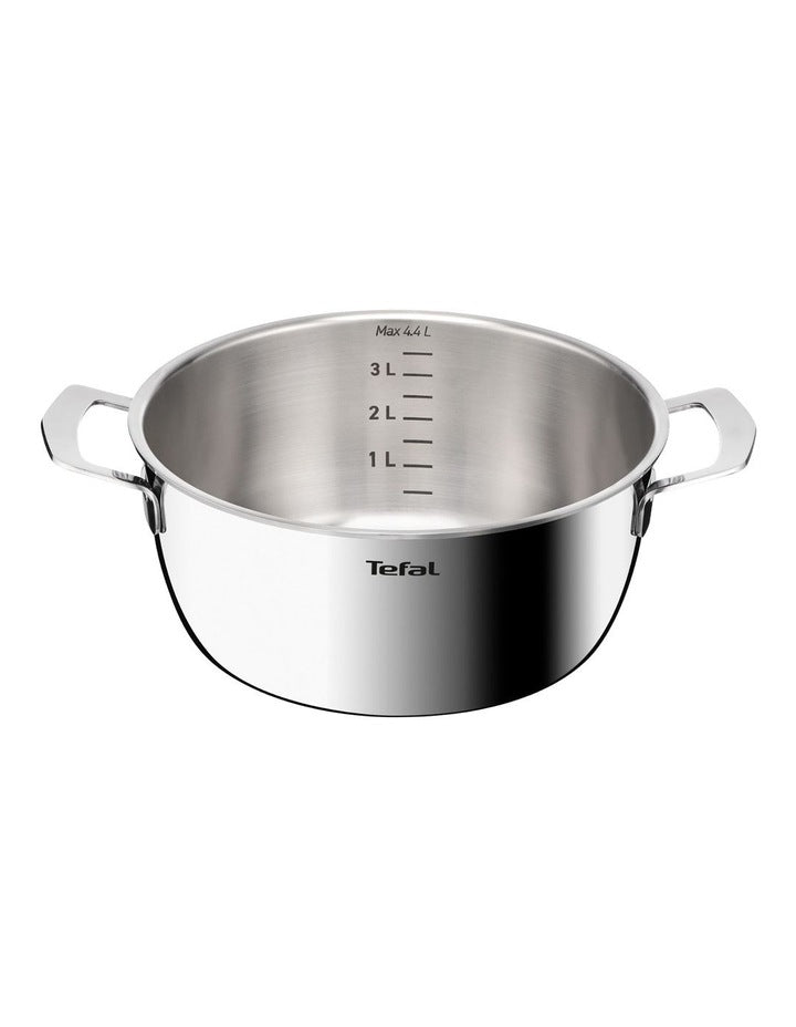 Emotion+ Gourmet Induction Uncoated Dutch Oven 24cm in Stainless Steel Uncoat