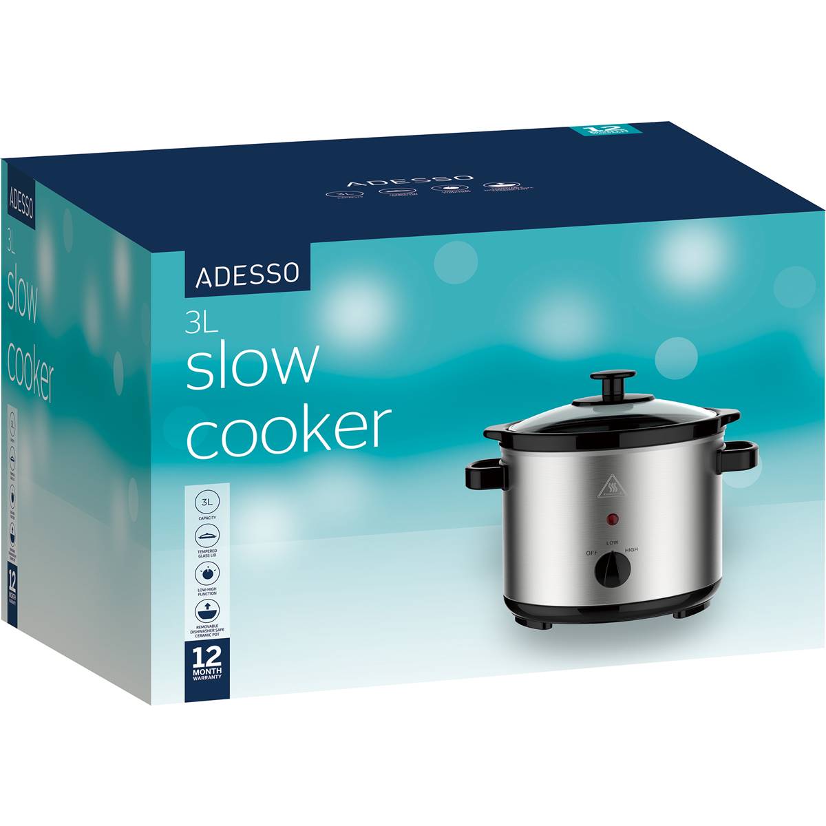 Adesso 3l Slow Cooker Each