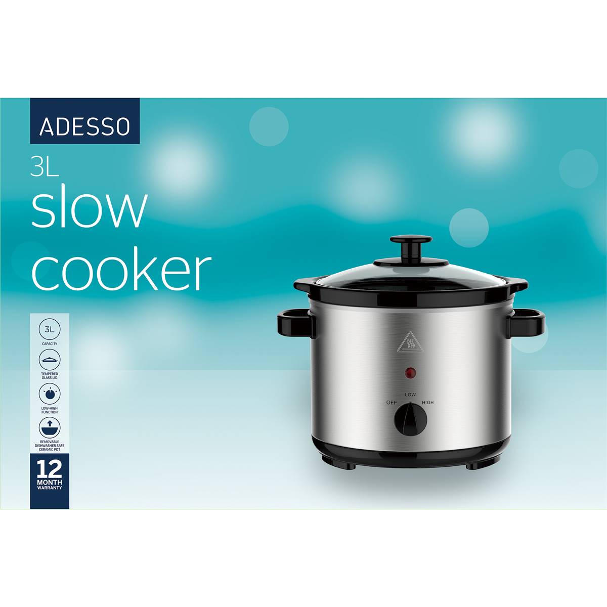 Adesso 3l Slow Cooker Each