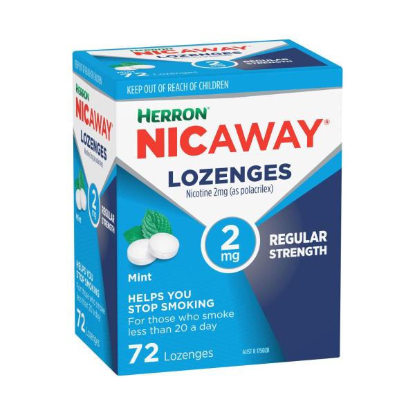 HERRON NICAWAY NICOTINE LOZENGES 2MG 72 PACK