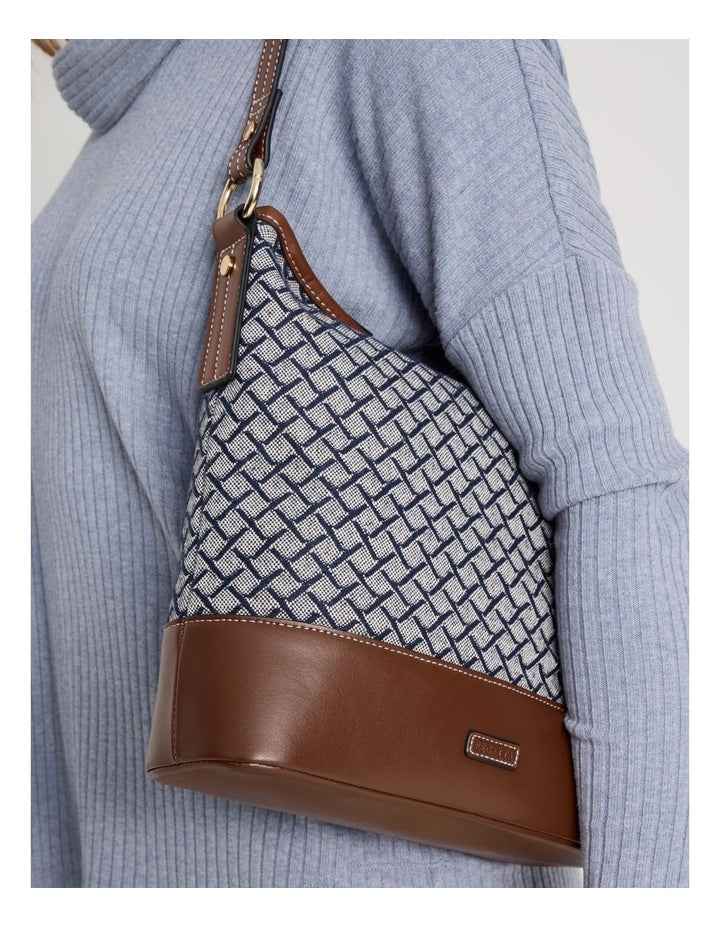 Meg Shoulder Bag in Navy Multi