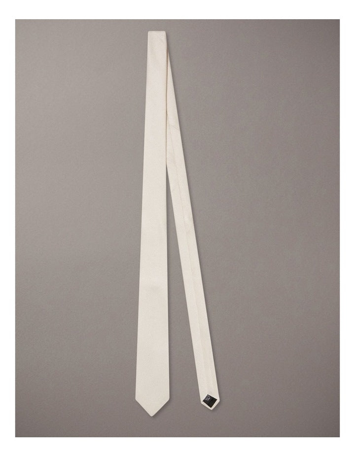 Grenadine Silk Tie in Bone