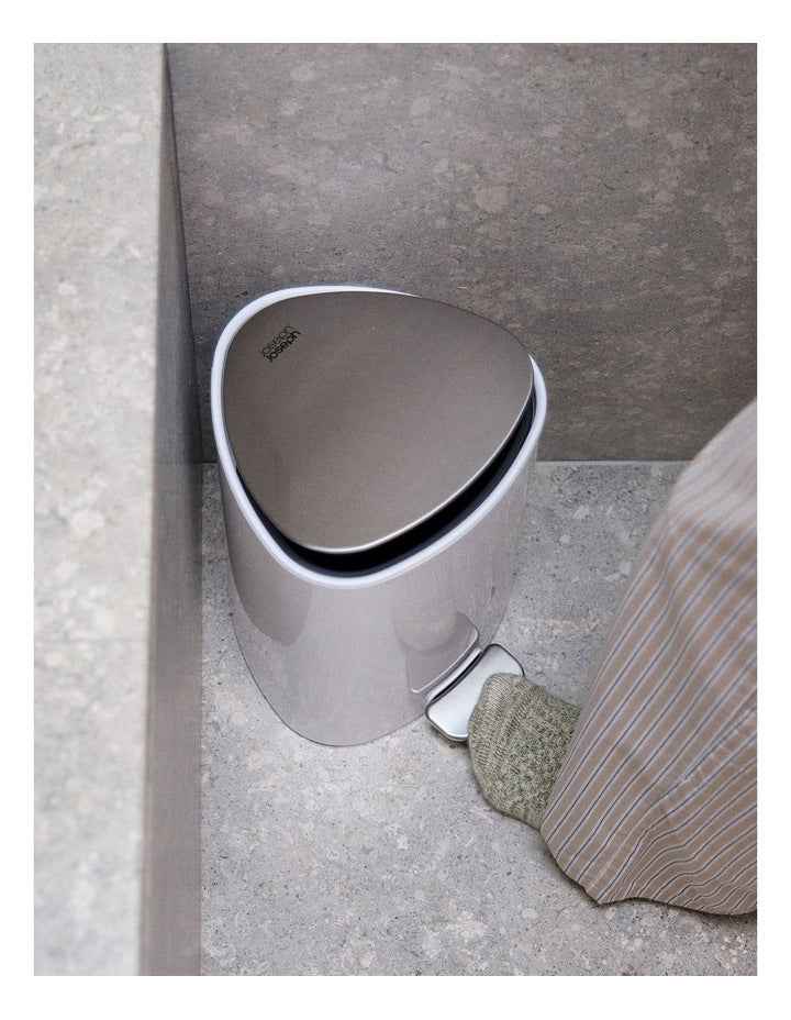 EasyStore 5L Bathroom Bin Gloss White