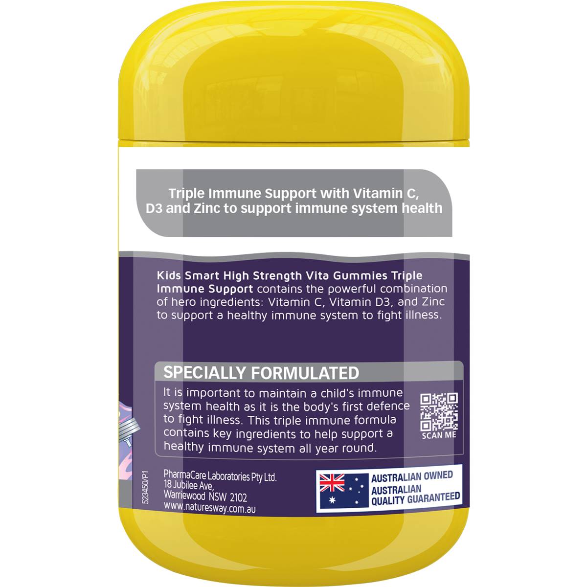 Natures Way Kids Smart High Strength Vita Gummies Triple Immune Support 50 Pack