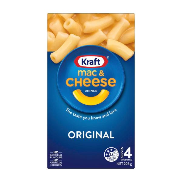 KRAFT MAC & CHEESE ORIGINAL PASTA MACARONI NOODLES 205G