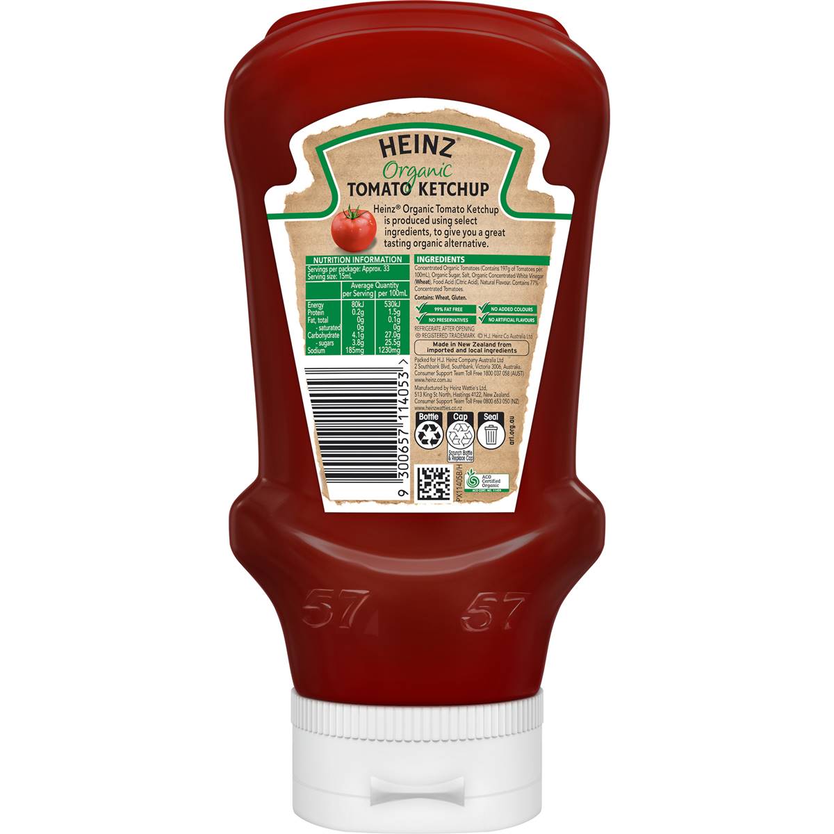 Heinz Organic Ketchup Tomato Sauce 500ml