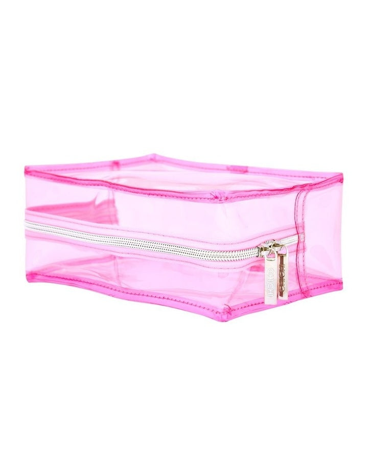 Clear Beauty Bag Medium in Pink