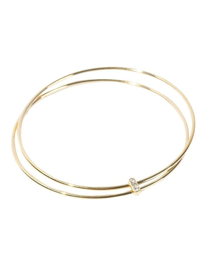 Matchstick Bangle in Gold
