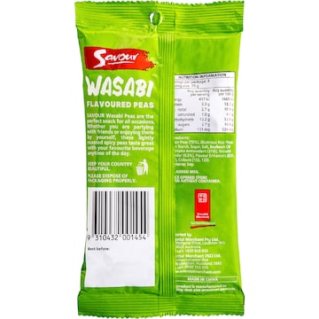 Savour Snacks Peas Wasabi Flavoured 100g