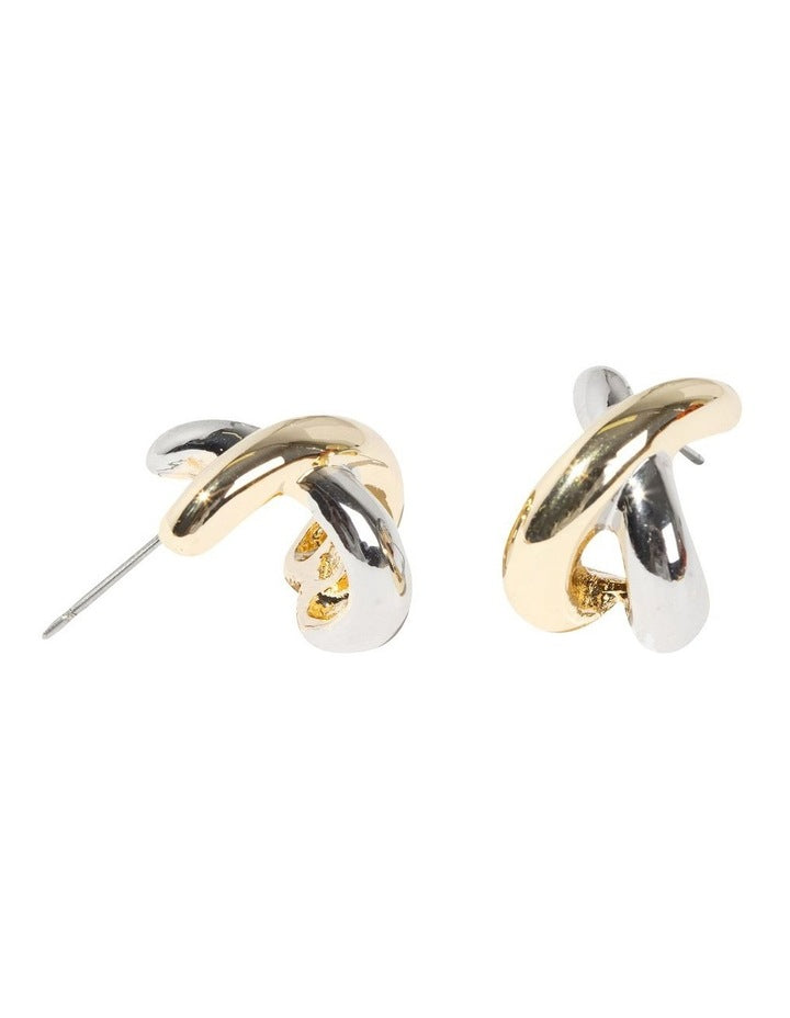 Criss-cross Stud Earrings in Multi