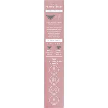 TOM Organic The Period Brief Bikini Moderate Flow Size Medium each