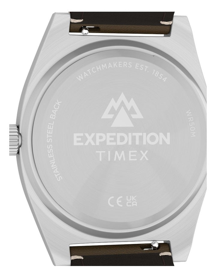 Expedition Capstone Eco-Friendly Leather Strap Watch 39mm in Brown