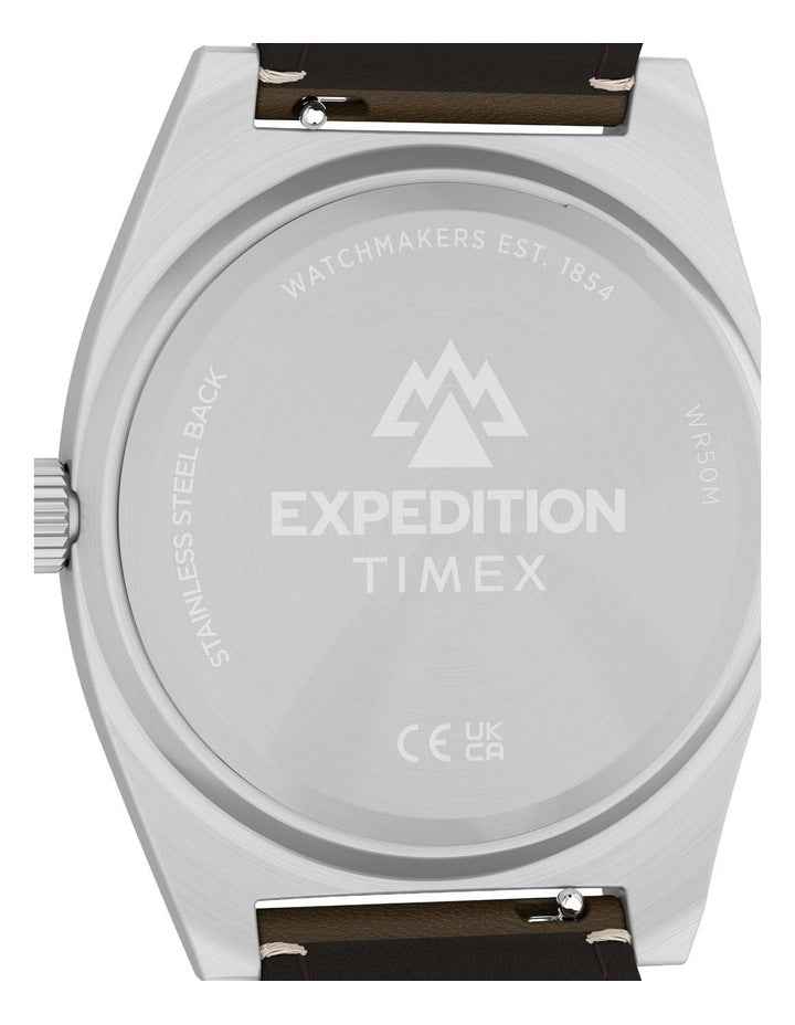 Expedition Capstone Eco-Friendly Leather Strap Watch 39mm in Brown