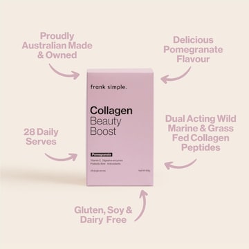 frank simple. Collagen Beauty Boost Pomegranate Sachets 28 pack