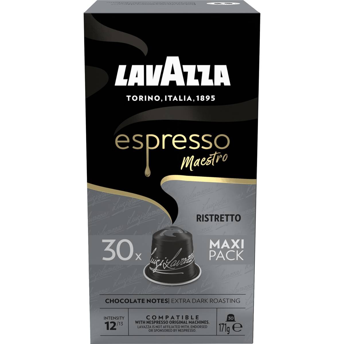 Lavazza Espresso Ristretto Nespresso Compatible Coffee Pods 30 Pack