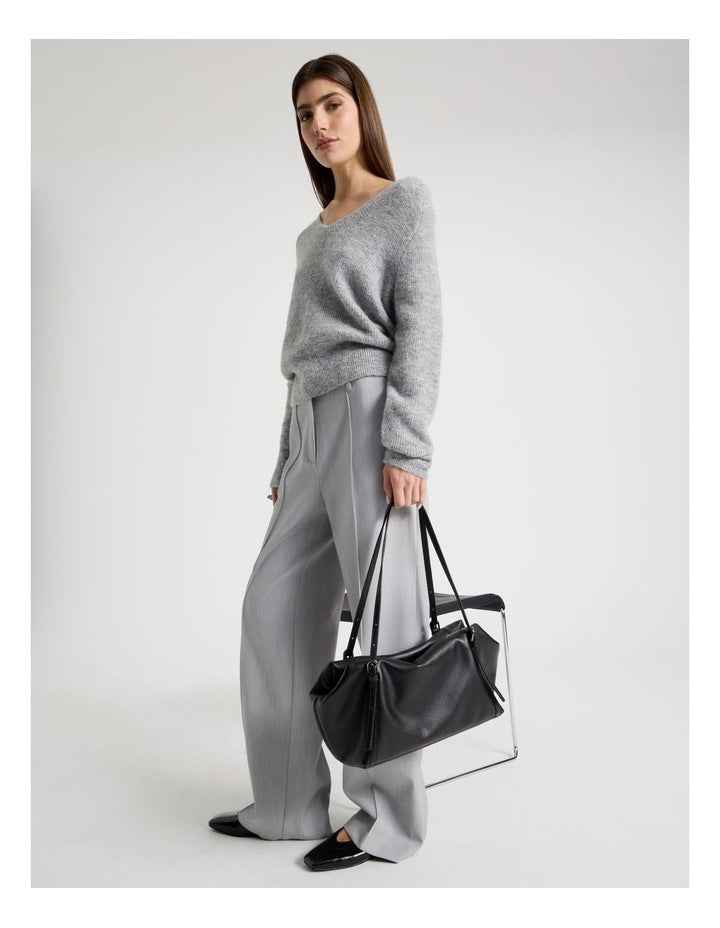 Billy Leather Tote Bag in Black
