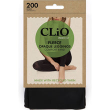 Clio Fleece Opaque Leggings 200 Denier Black Small-Medium Each