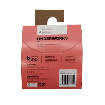 Underworks Sporty Hi Cut Underwear Size 16 2 pack