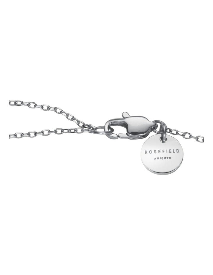 Pav Heart Necklace in Silver-Tone