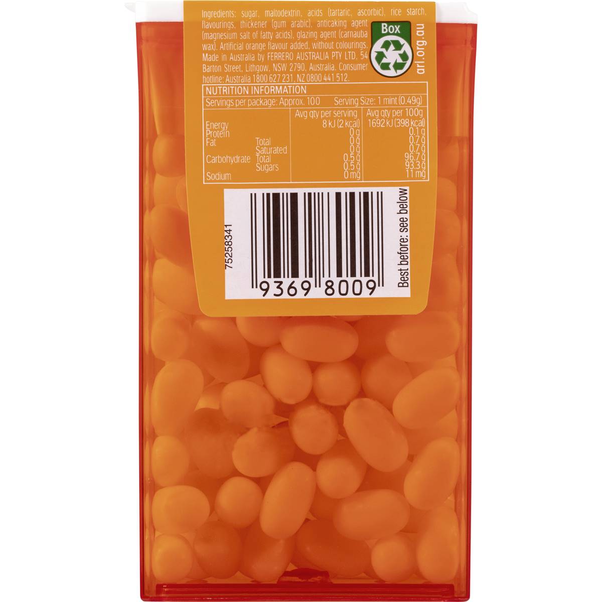 Tic Tac Orange 49g