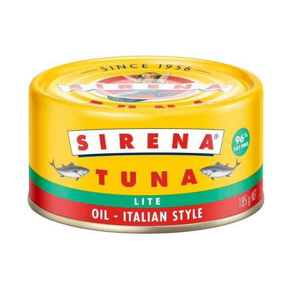 SIRENA TUNA LITE OIL ITALIAN STYLE 185 GRAM.