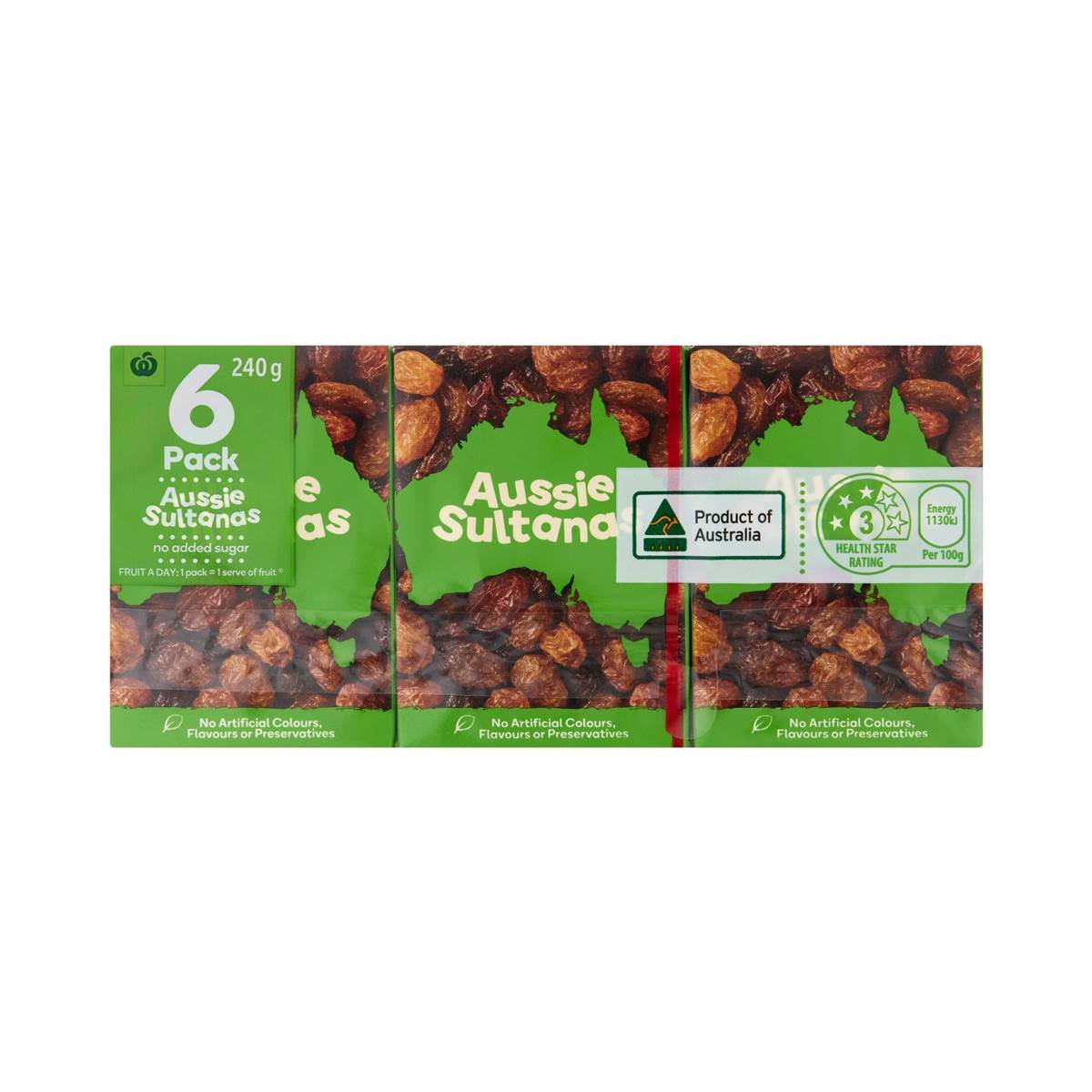 Woolworths Sultanas 6 Pack