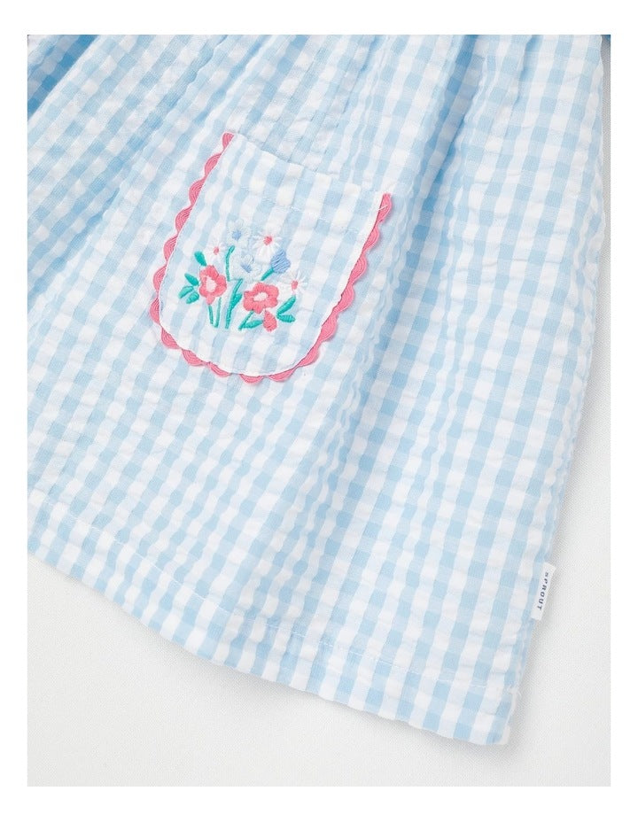 Peter Pan Pocket Dress in Light Blue