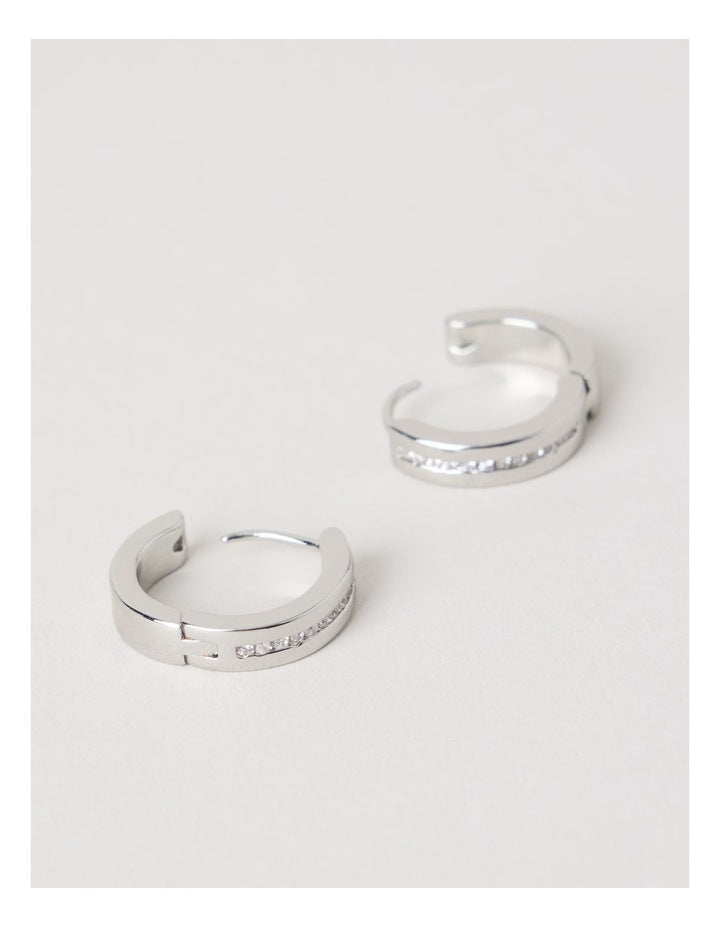 Diamante Sleeper in Silver