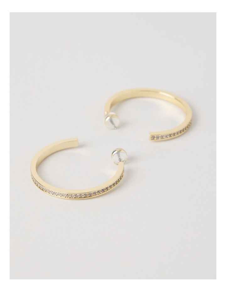 Diamante Open Hoop in Gold