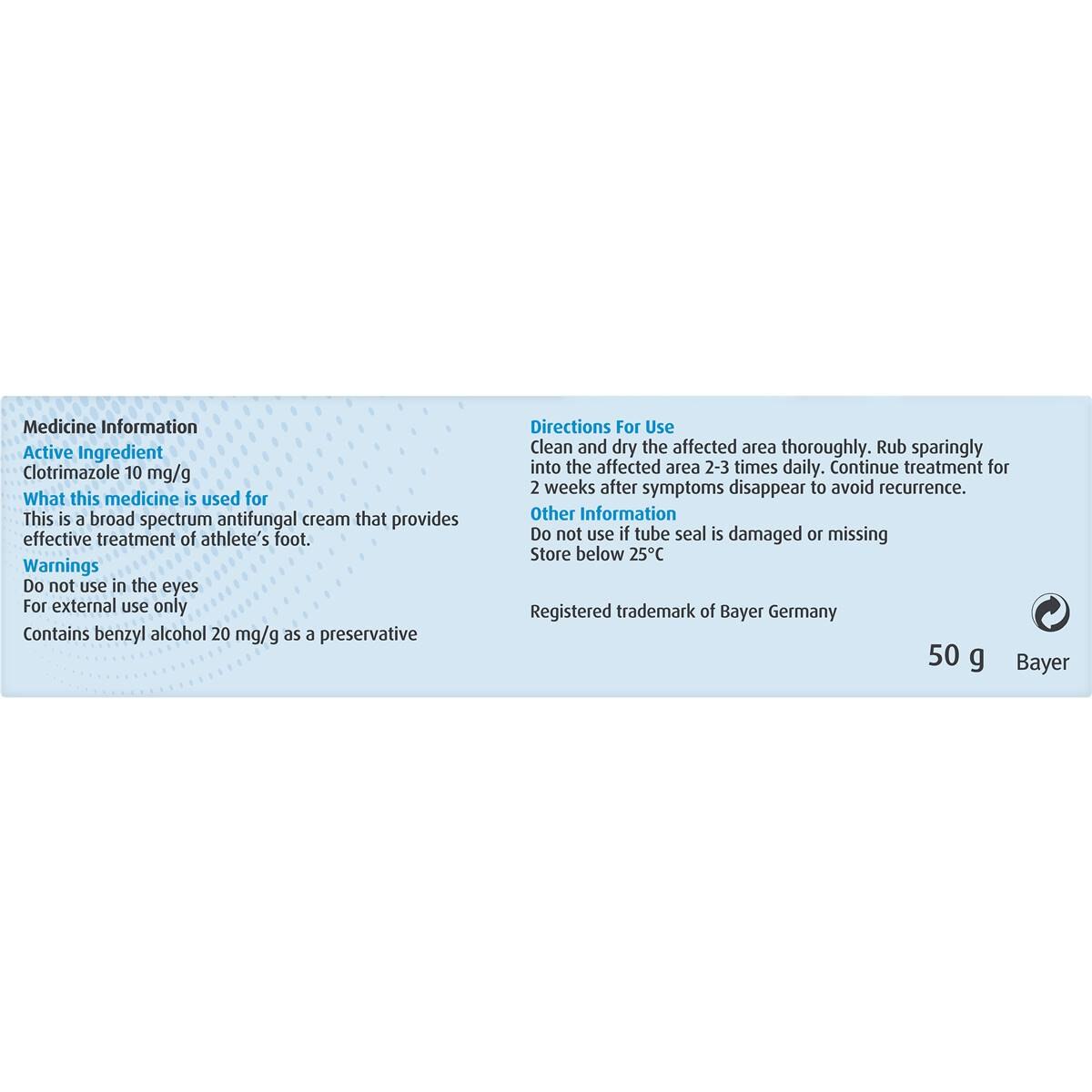 Canesten Athlete's Foot Cream 50g