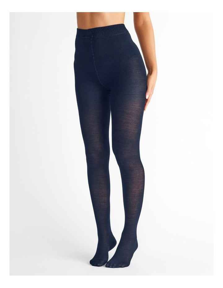 Merino Wool Blend Tights 1 Pack in Navy