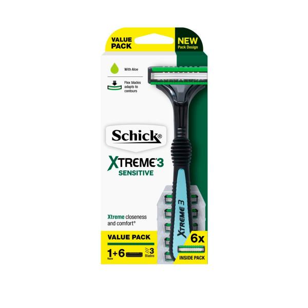 SCHICK XTREME 3 HYBRID DISPOSABLE 6 PACK
