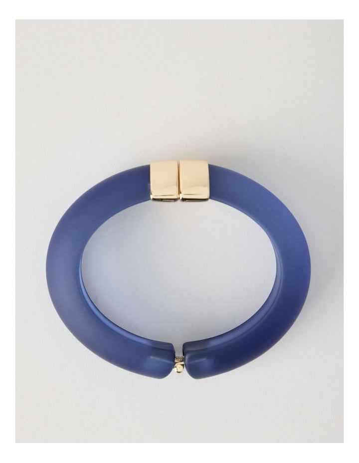Hinged Bangle in Navy