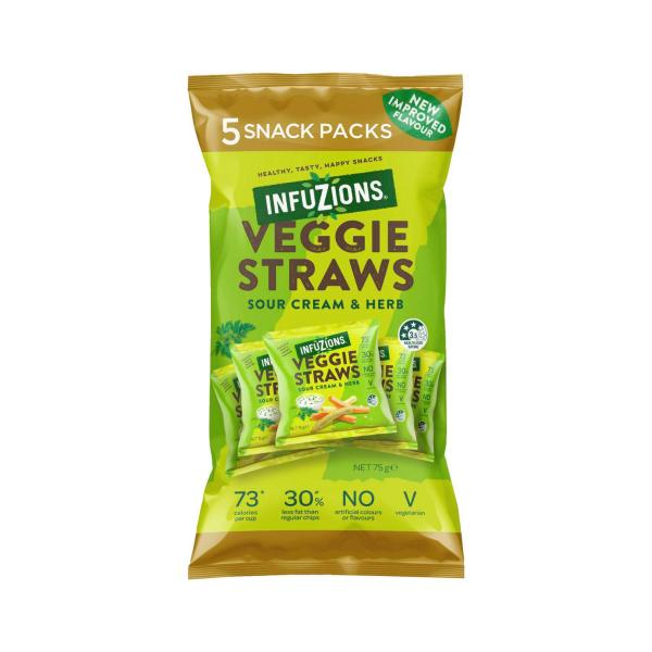 INFUZIONS VEGGIE STRAWS 5X15G: 75G