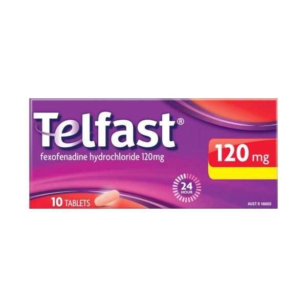 TELFAST HAYFEVER ALLERGY RELIEF 120MG ANTIHISTAMINE TABLETS