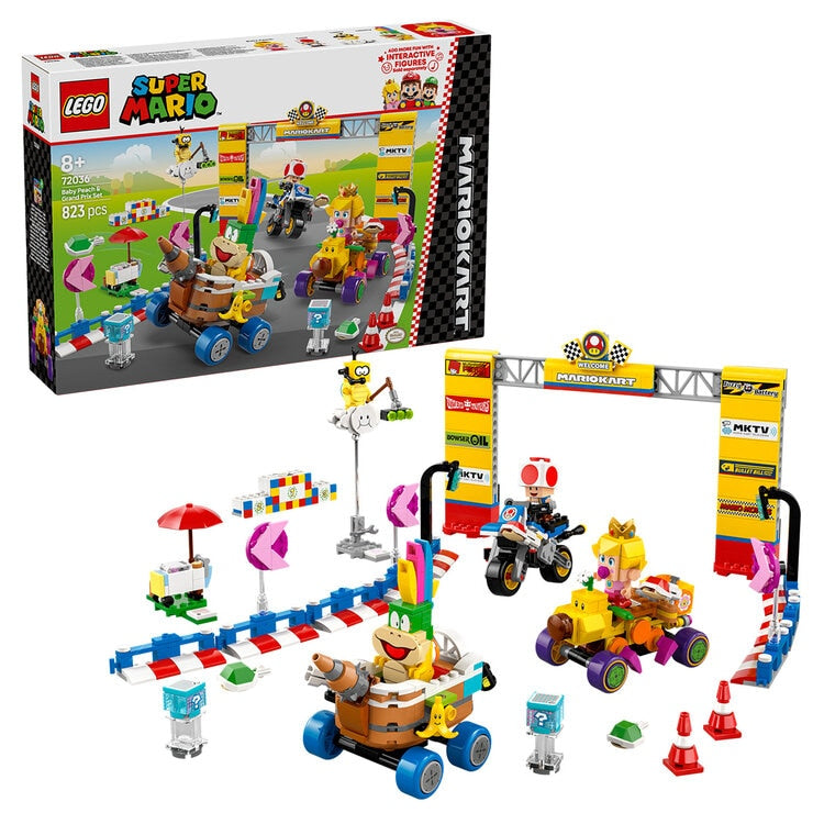 LEGO Super Mario: Mario Kart – Baby Peach & Grand Prix Set, Racing Toy 72036