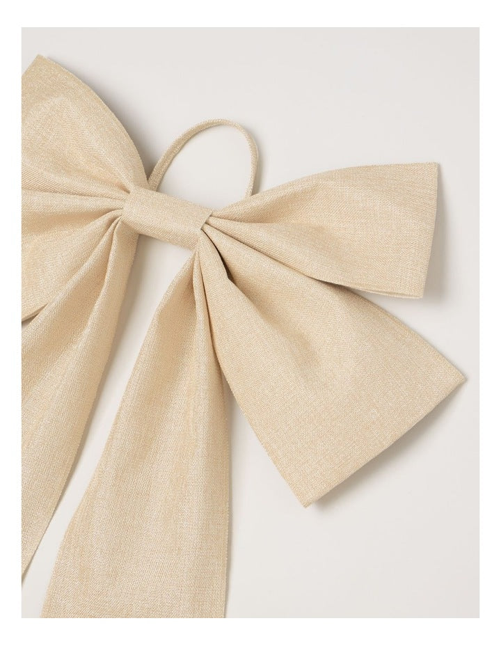 Eucalyptus Oversized Bow Tree Topper in Brown: 165cm