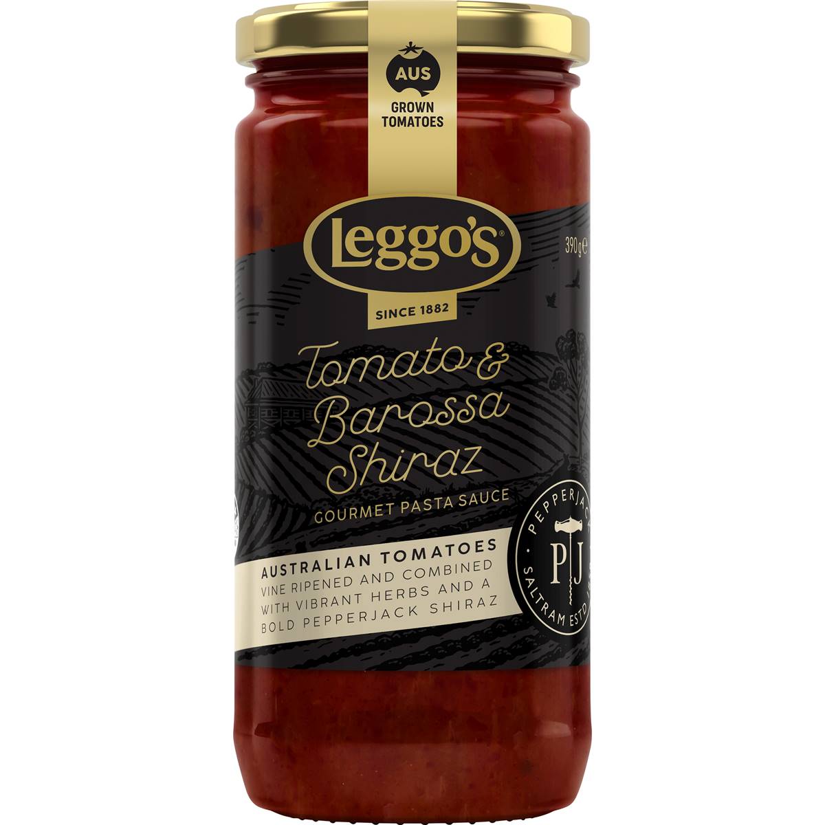 Leggo's Gourmet Pasta Sauce Tomato & Pepperjack Red Wine Shiraz 390g