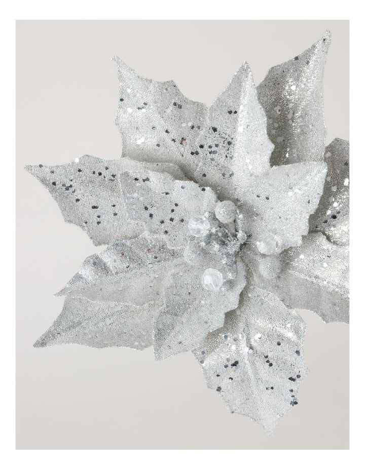 Luxe Beaded Metallic Pick in Silver: 50cm
