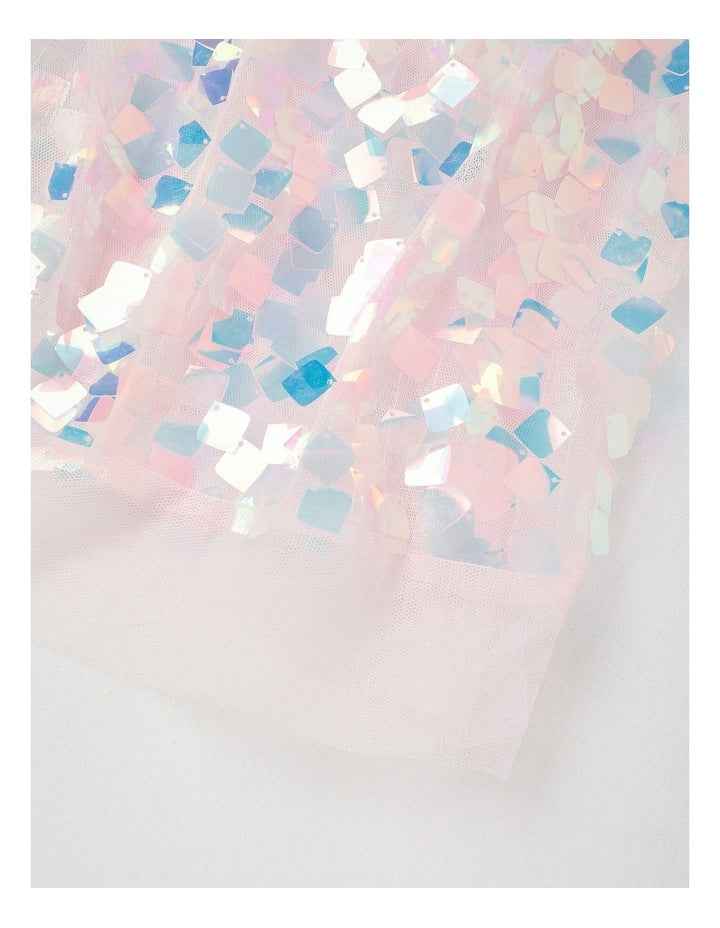 Sequin Crown and Cape Costume Set in Pink