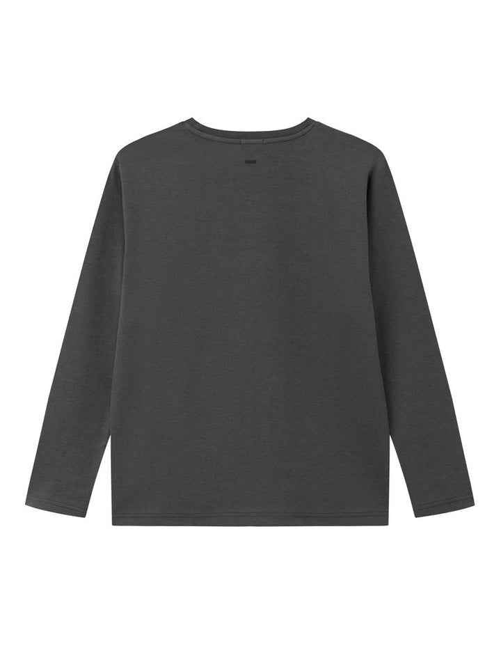 The Indie Newport Long Sleeve Tee (8-16 Years) in Onyx
