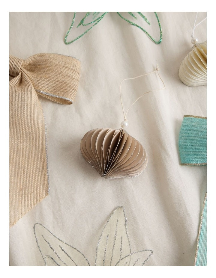 Eucalyptus Paper Ornament in Brown: 8cm