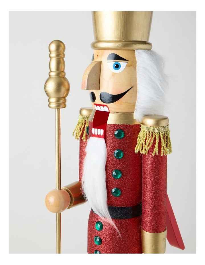 Heirloom Wooden Oversized Nutcracker in Red: 90cm