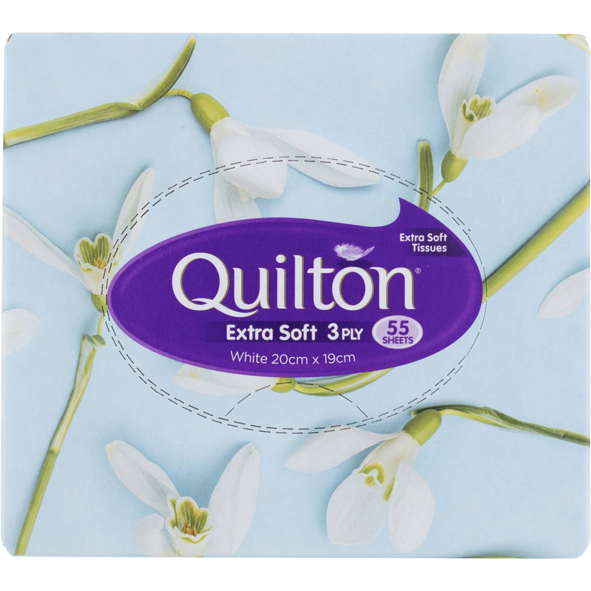 Quilton Facial Tissue White 3ply 55ss White 3ply Each
