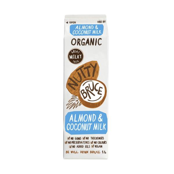 NUTTY BRUCE ORGANIC ALMOND & COCONUT MILK 1L
