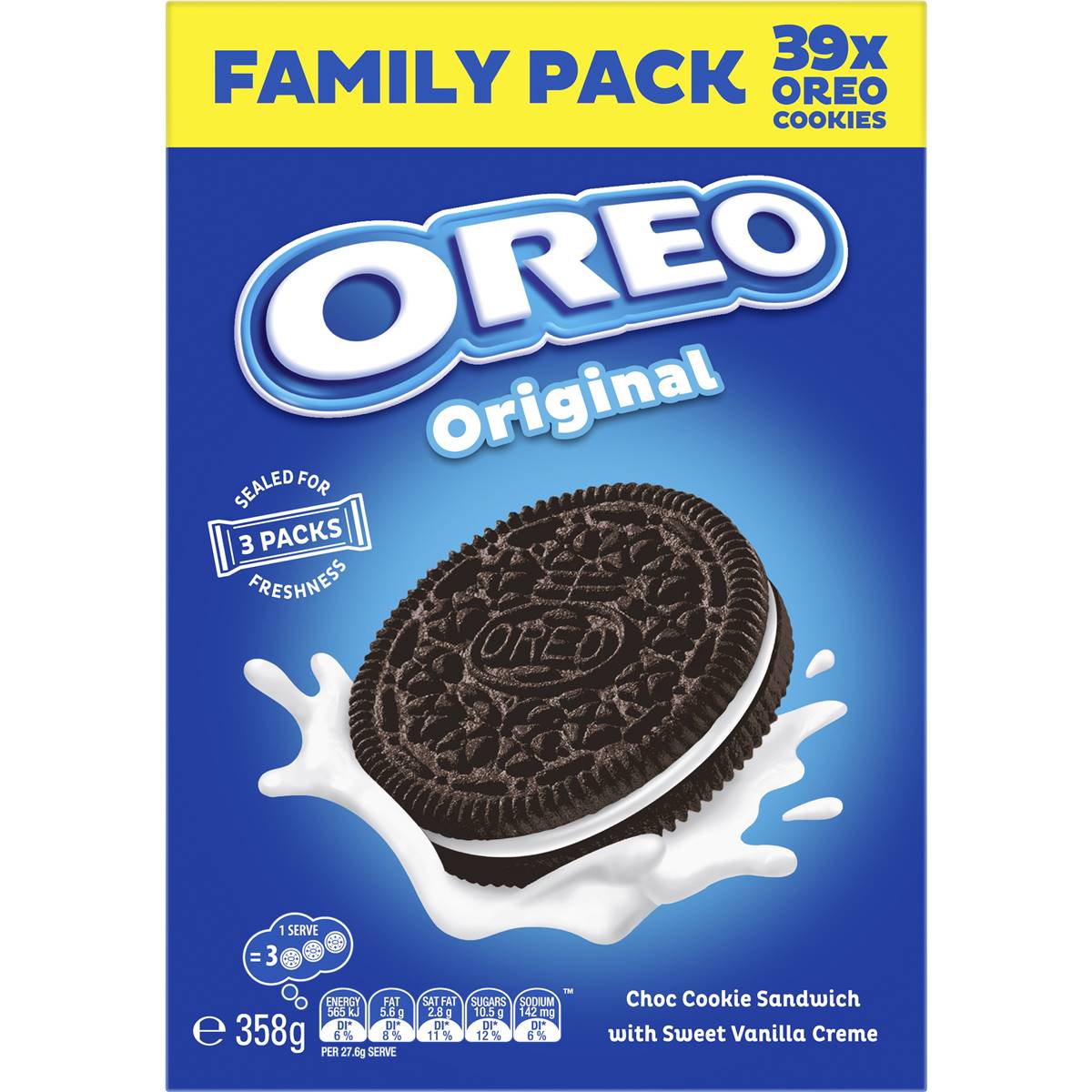 Oreo Original Cookies Family Pack 358g
