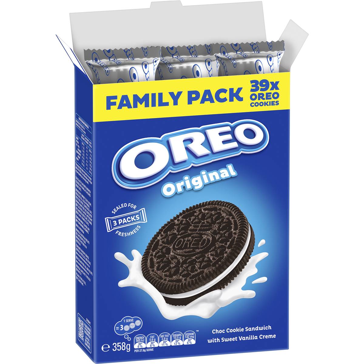 Oreo Original Cookies Family Pack 358g