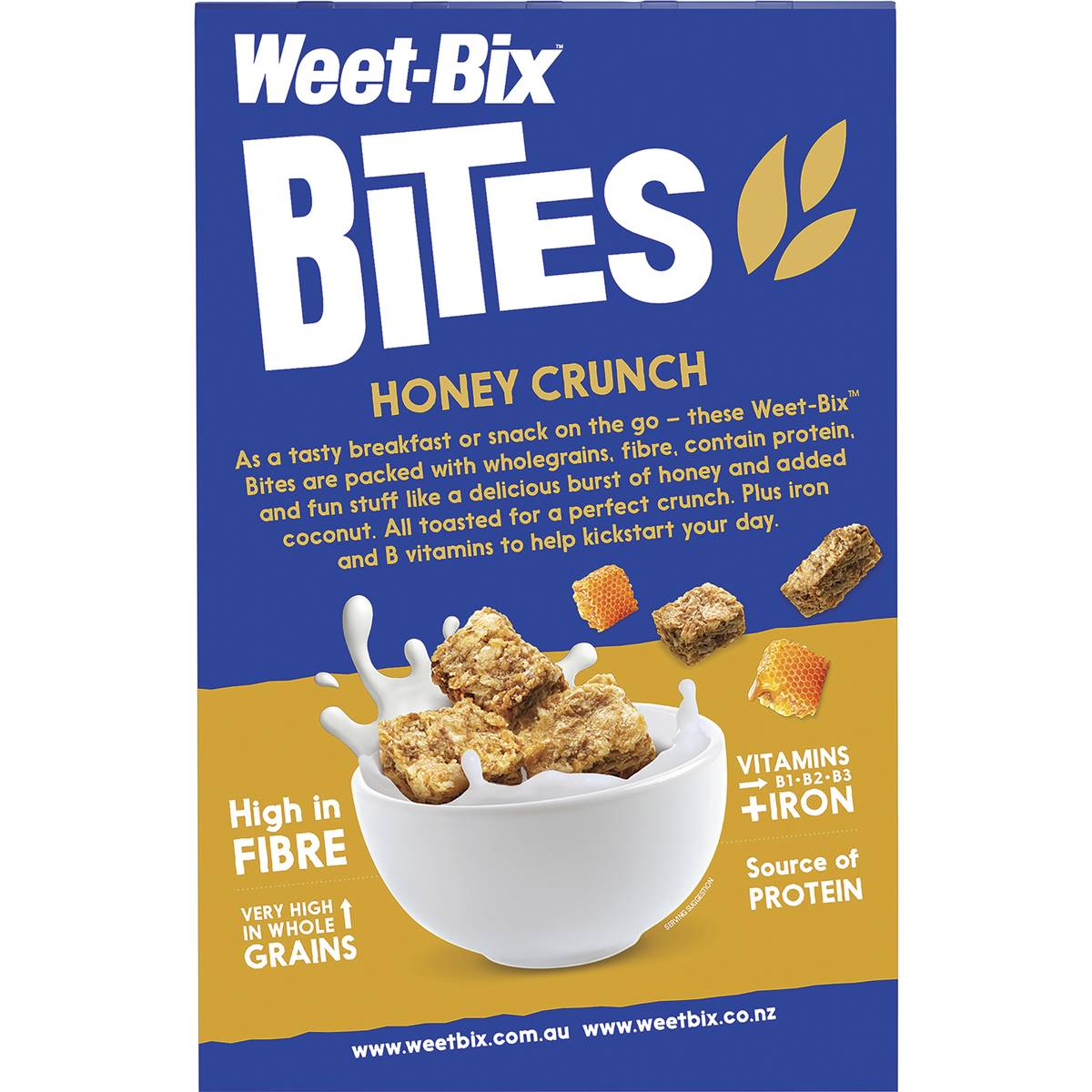 Weet-Bix Bites Crunchy Honey Breakfast Cereal 510g